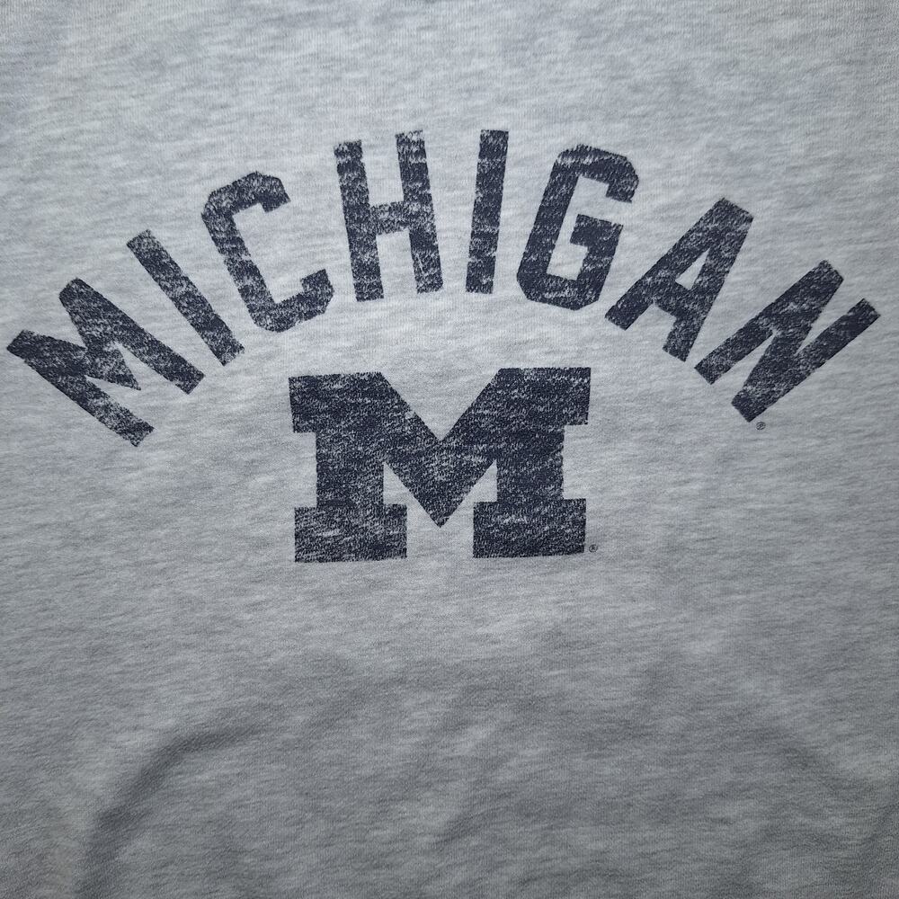 '47 Men's Small Michigan Wolverines Grey Fells Boulevard Crew Neck Sweatshirt - Picture 4 of 13